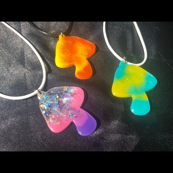 Tie Dye Mushroom Necklaces - Custom Amanita Necklace - Picture 8 of 13